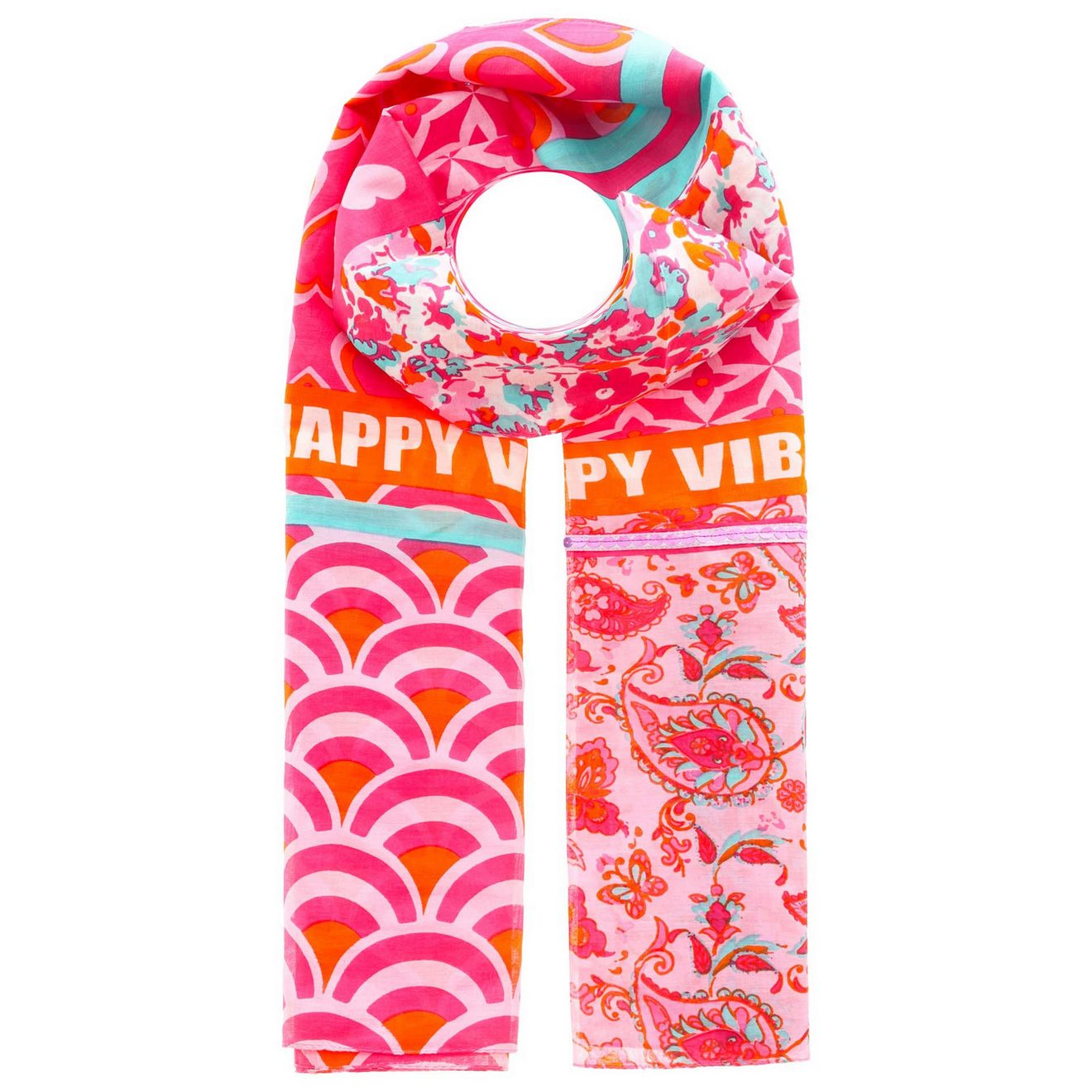 Zwillingsherz Modieuze sjaal Happy Hearts met patroonmix