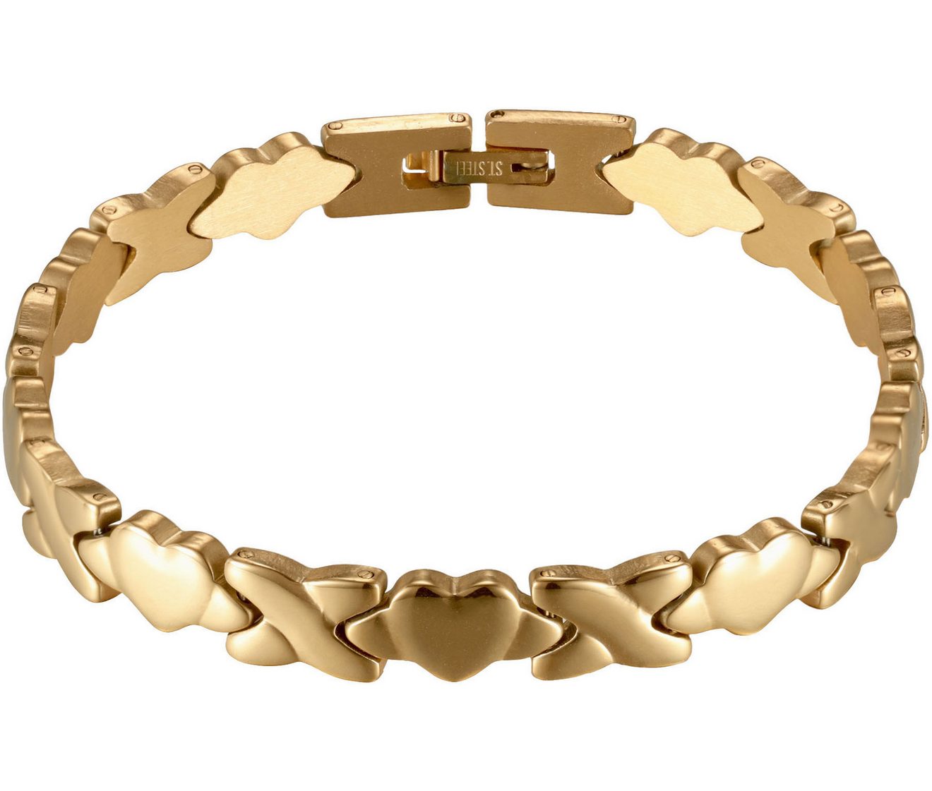 Firetti Armband Sieraden cadeau roestvrijstalen armbanden schakelarmband X en hart