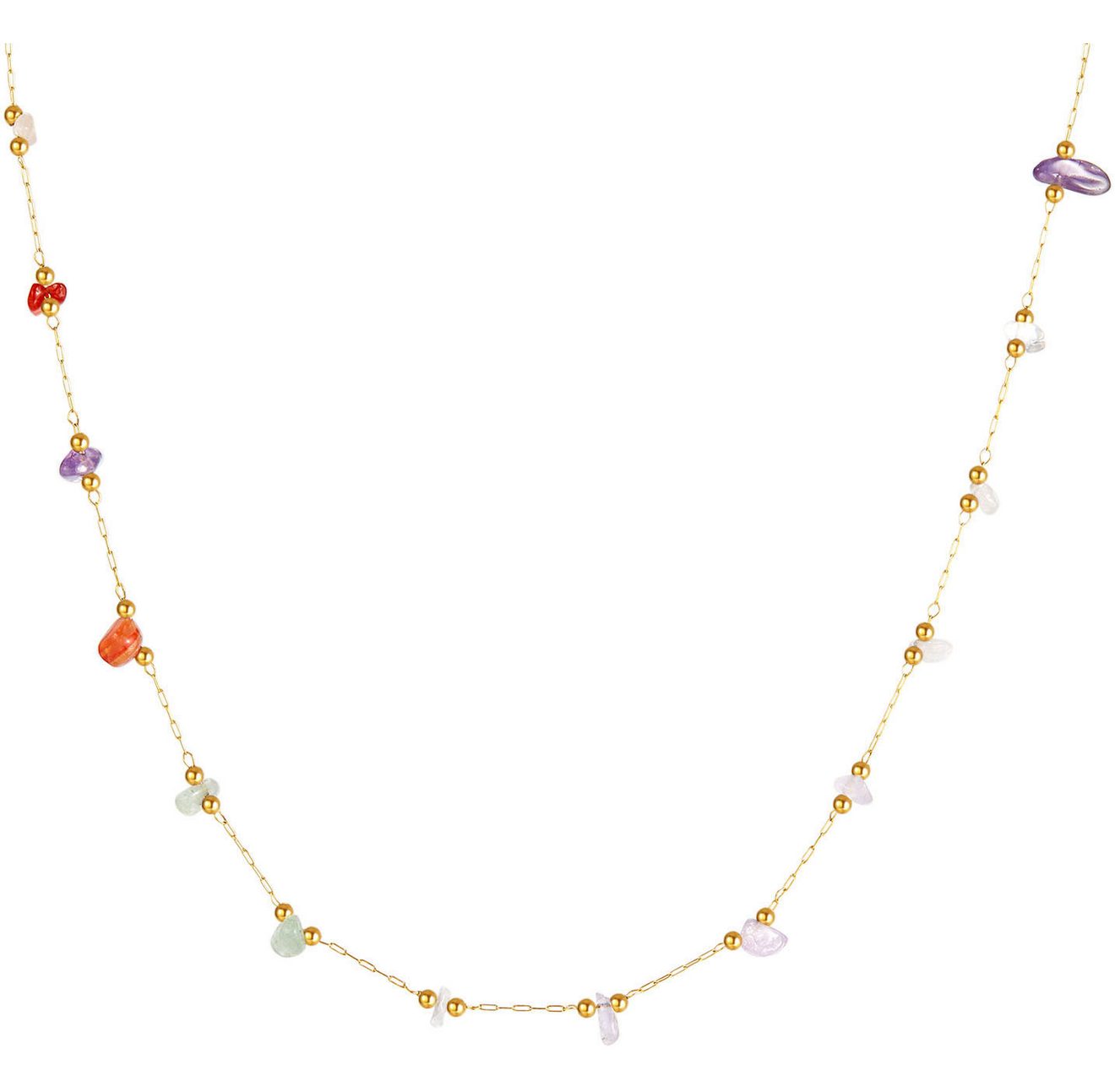 Firetti Ketting zonder hanger Sieraad cadeau roestvrij staal halssieraad halsketting edelsteen