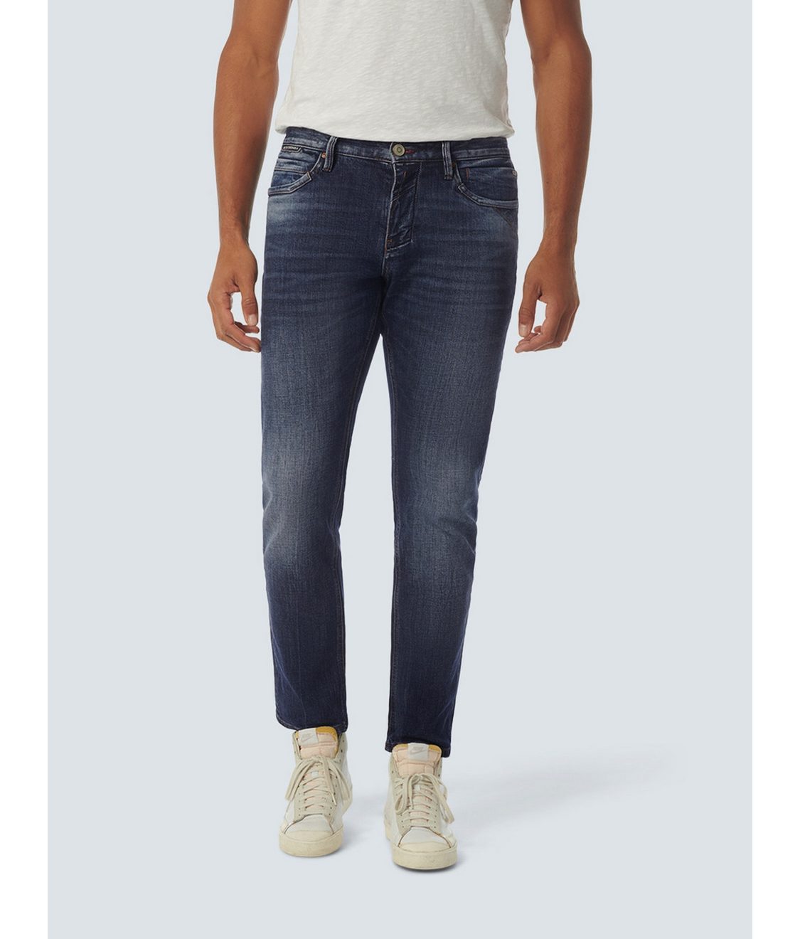 NO EXCESS Relax fit jeans 715 met merklabel