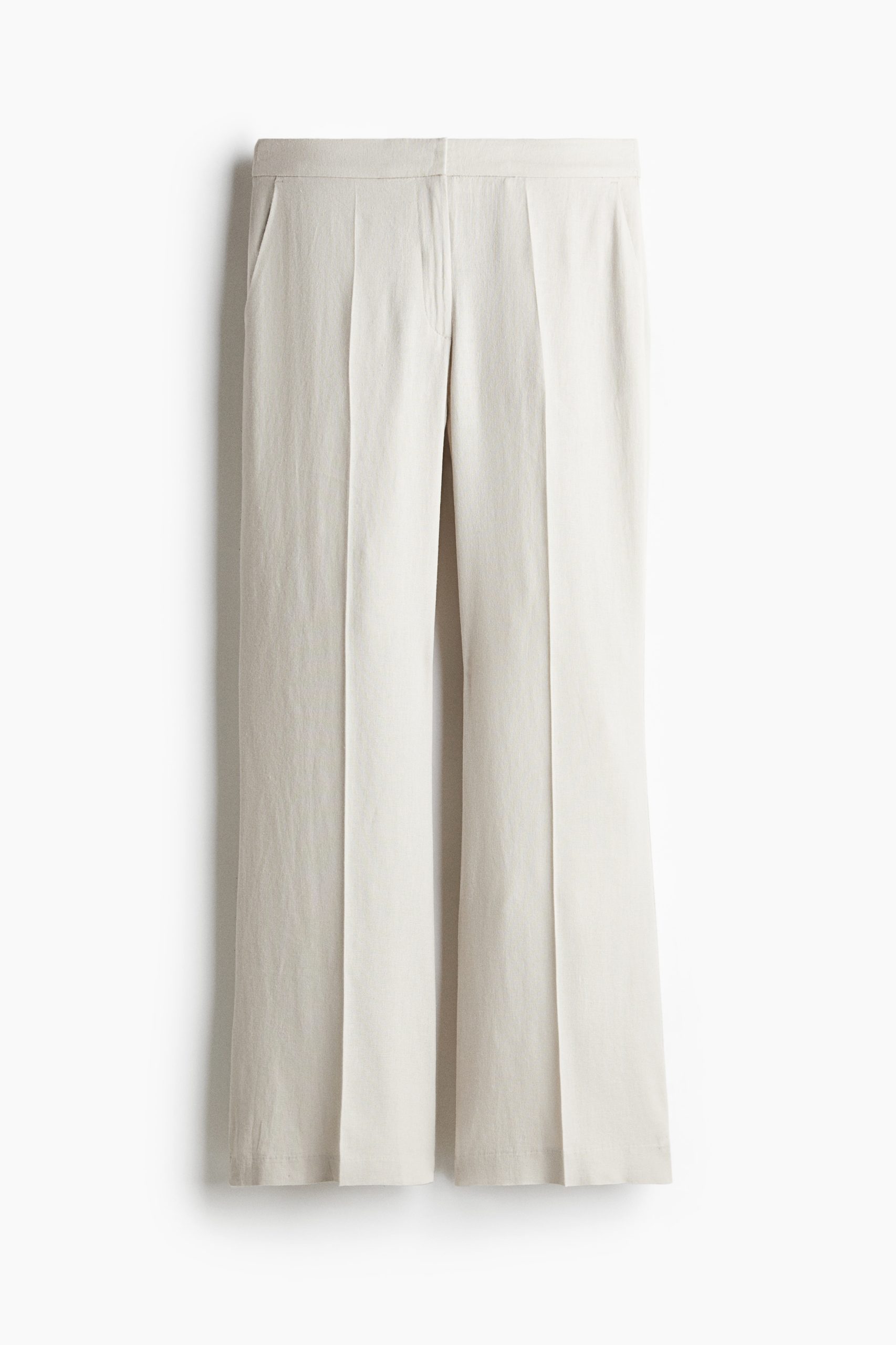 H & M - Bootcut-broek van linnenmix - Bruin