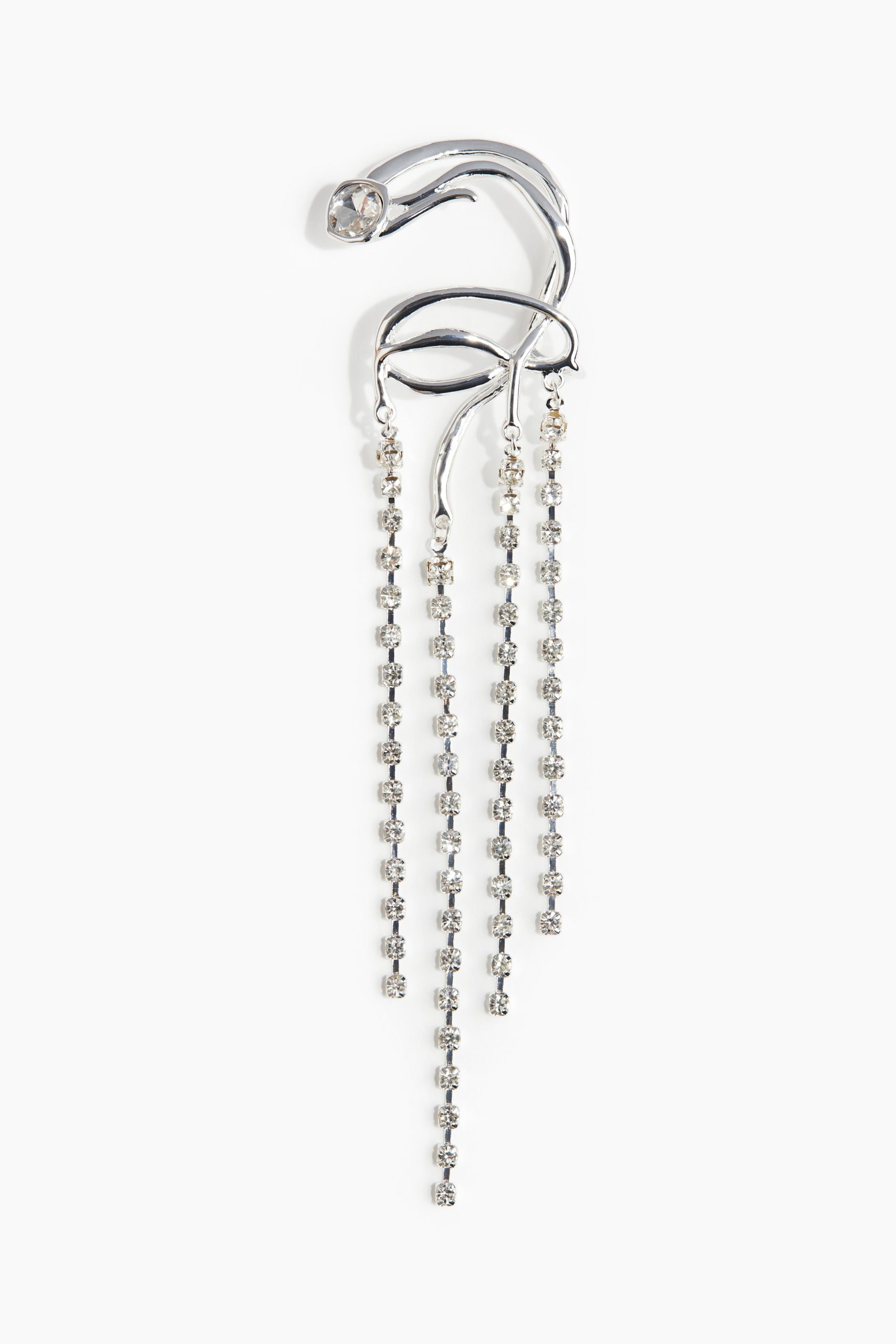 H & M - Earcuff met strashangers - Zilver