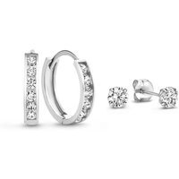 Isabel Bernard Oorbellen - Cadeau d'Isabel 585 Weißgold Geschenkset in white