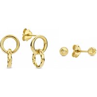 Isabel Bernard Oorbellen - Cadeau D'Isabel 585 Gold Geschenkset in gold