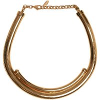 Radà Kettingen - Textured Gold Necklace With Logo Pendant in gold