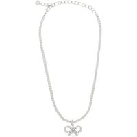 self-portrait Kettingen - Delicate Silver Necklace With Crystal-Embellished in silver