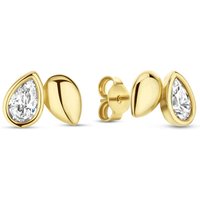 BELORO Oorbellen - Monte Napoleone Natalia 9 karat ear studs with zir in gold