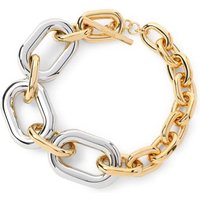 Paco Rabanne Kettingen - Interlocking Metallic Links Necklace in gold