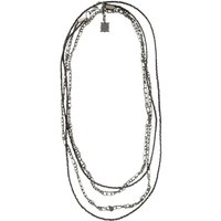 Panicale Kettingen - Layered Diamond-Accented Necklace With Unique Chai in silver