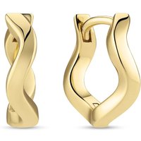 Sif Jakobs Jewellery Oorbellen - Ellera Waves Pianura Medio Vergulde Ohrringe in gold