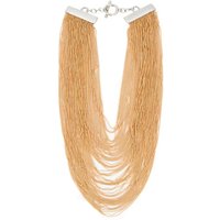Fabiana Filippi Kettingen - Multi-Strand Blush Necklace With Metallic Clasps in gold