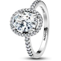 Pandora Ringen - Ovaler Funkelnder Strahlenkranz Statement-Ring in silver