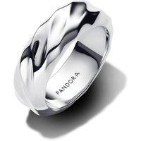 Pandora Ringen - Rippled Wide Band Ring in silver