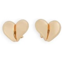 Bottega Veneta Oorbellen - Heart-Shaped Sterling Silver Earrings With Polishe in gold