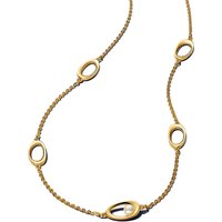 Pandora Kettingen - Oval & Treated Freshwater Cultured Pearl Necklace in gold