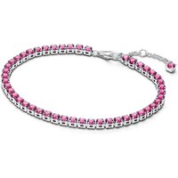 Pandora Armbanden - Sparkling Pink Tennis Bracelet in silver