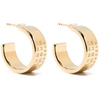 MM6 Maison Margiela Oorbellen - Numeric-Engraved Hoop Earrings in gold