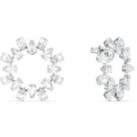 Swarovski Oorbellen - Millenia hoop Pear cut Rhodium plated in silver