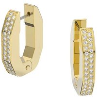 Swarovski Oorbellen - Dextera hoop Octagon shape Small Gold-tone plated in white