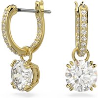 Swarovski Oorbellen - Constella drop Round cut Gold-tone plated in gold