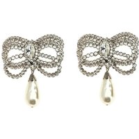 Alessandra Rich Oorbellen - Bow Earrings in silver