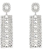 self-portrait Oorbellen - 'Multi Crystal Droplet' Earrings in silver