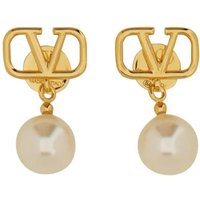 Valentino Garavani Oorbellen - "Vlogo Signature" Earrings With Swarovski® Pearls in gold