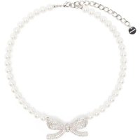 self-portrait Kettingen - Bow Paerl Necklace in white