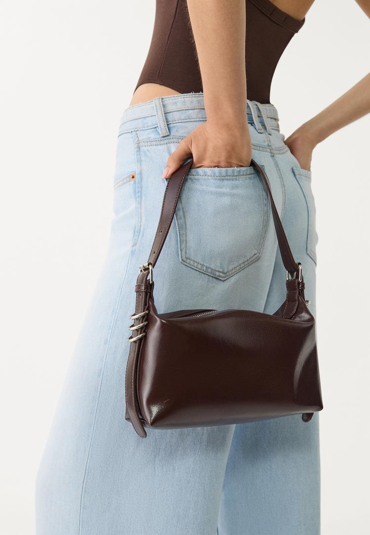 Stradivarius Schoudertas met handvatdetail  Bruin OS