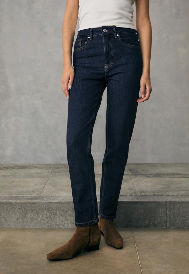 Stradivarius D10 jeans mom fit slim  VERBLEEKTE DENIM WASSING 44