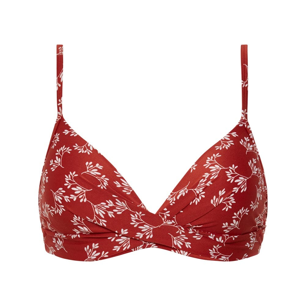 Beachlife Top-bikini Foam+wired Little Leaves