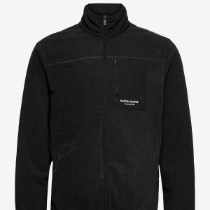 Björn Borg – Heren – STHLM Fleece Jacket – Wit/Zwart – Maat XL