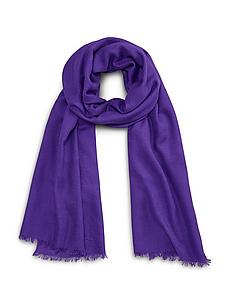 Sjaal franjes Van Uta Raasch paars