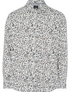 Flanellen overhemd Van Olymp wit