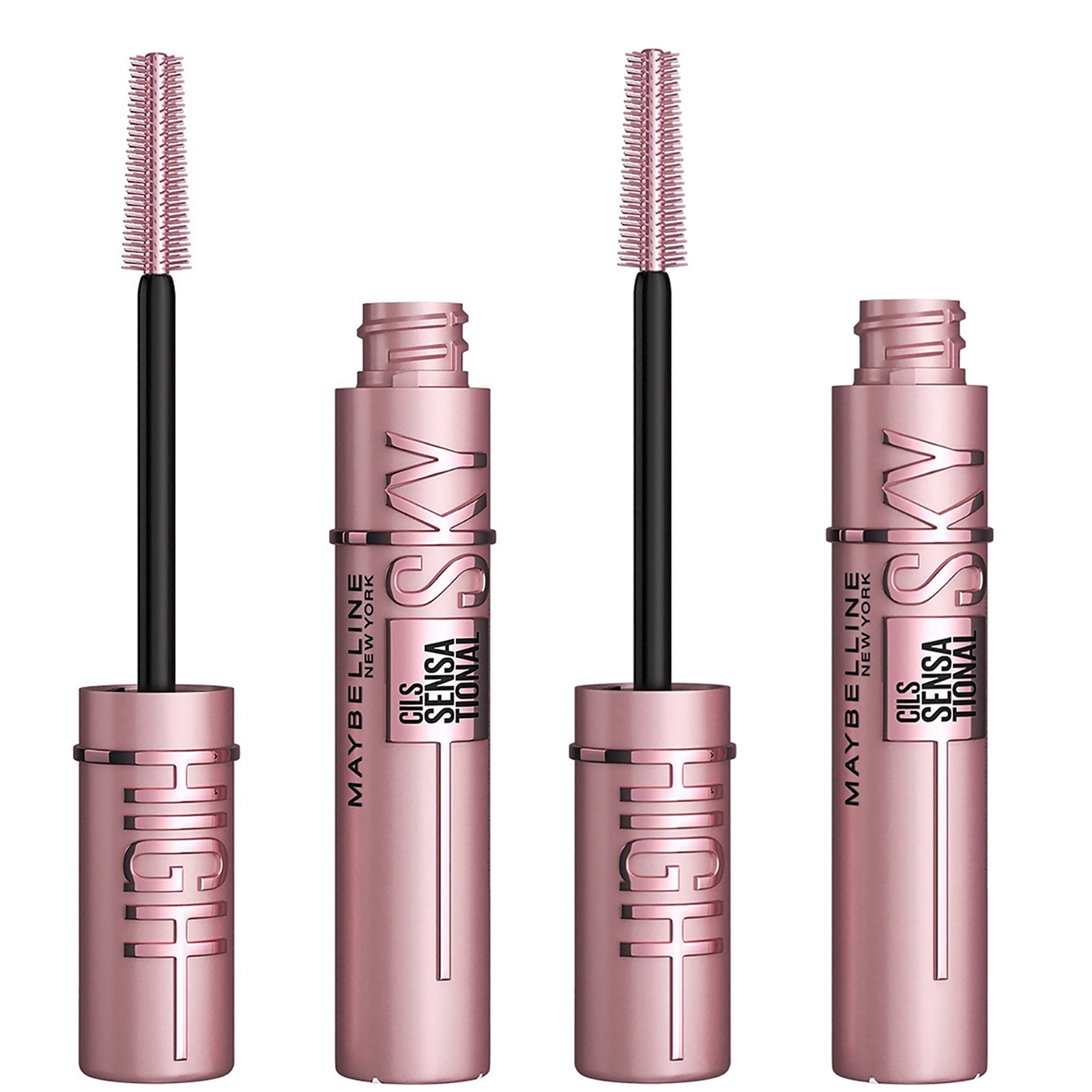 Maybelline Lash Sensational Sky High Mascara Bundle (Various Shades) - Black Duo
