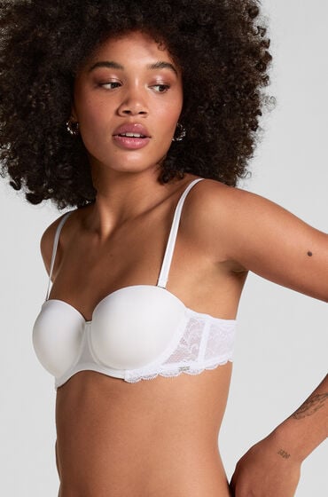Hunkemöller Voorgevormde strapless beugel bh Angie Wit