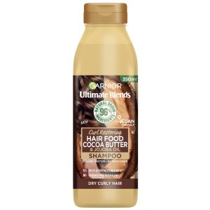 Garnier Ultimate Blends Cacaoboter Shampoo voor Droog, Krullend Haar 350 ml