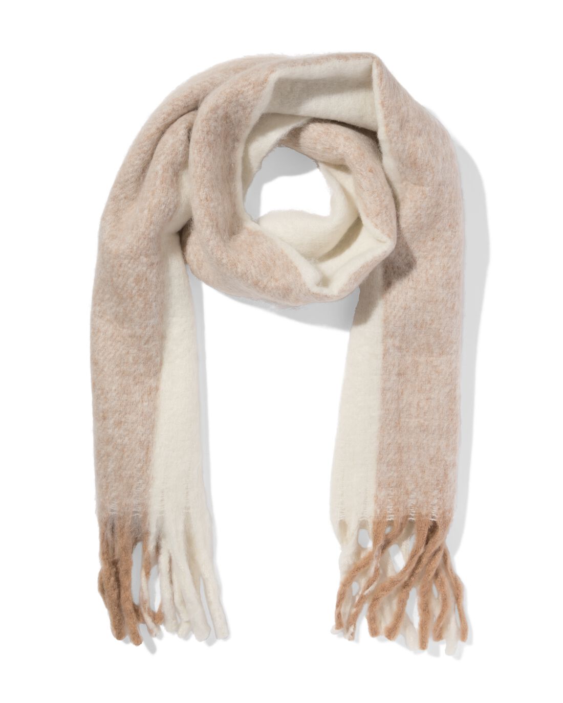 HEMA HEMA Damessjaal 35x200cm Beige