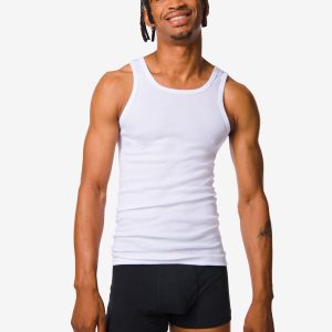 HEMA HEMA Herenhemden Rib – 2 Stuks Wit (wit)