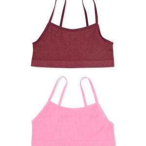 HEMA HEMA Kindertops Naadloos Rib – 2 Stuks Bruin (bruin)