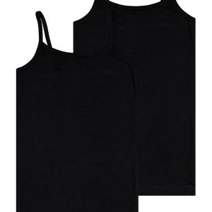 HEMA HEMA Kinder Hemden Katoen/stretch – 2 Stuks Zwart (zwart)