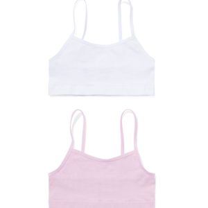 HEMA HEMA Kindertops Naadloos Rib – 2 Stuks Lichtpaars (lichtpaars)