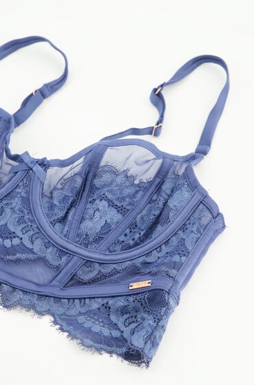 Hunkemöller Niet-voorgevormde longline beugel bh Daan Blauw