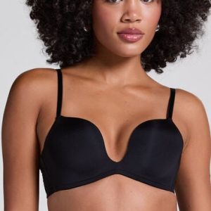 Hunkemöller Voorgevormde push-up beugel bh Deep-V Zwart