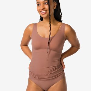 HEMA HEMA Medium Corrigerend Dameshemd Second Skin Middenbruin (middenbruin)