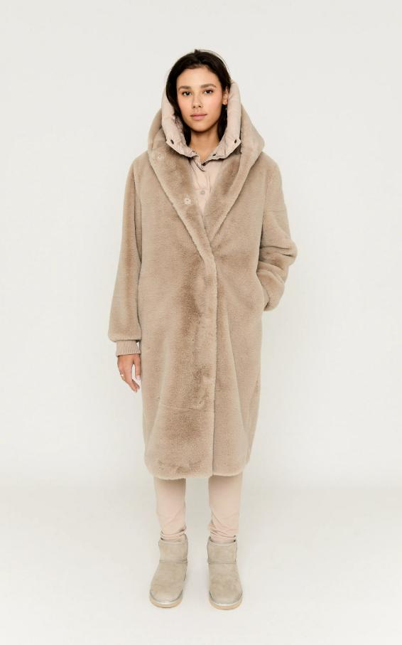 Moscow 08-08-nadjana-3 Winterjassen Taupe Solid