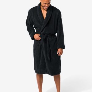 HEMA HEMA Herenbadjas Katoen Donkergrijs (donkergrijs)