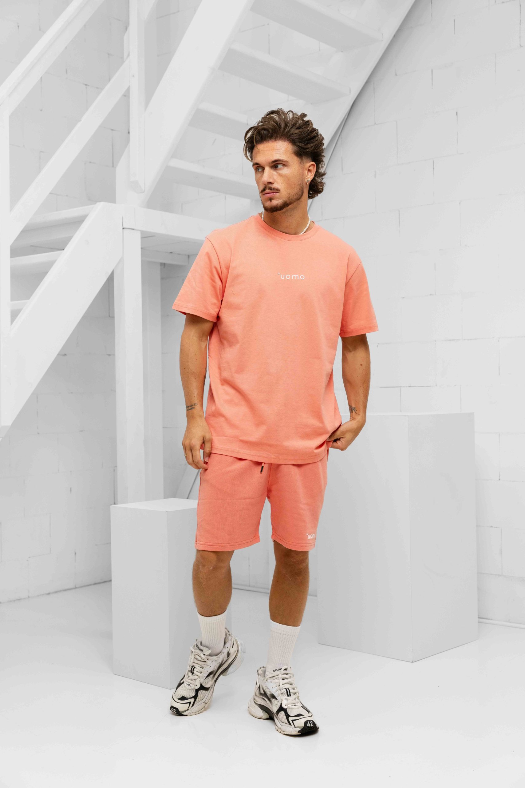 24 Uomo Basic Zomerset Heren Perzik - Maat XL - Kleur: Oranje | Soccerfanshop