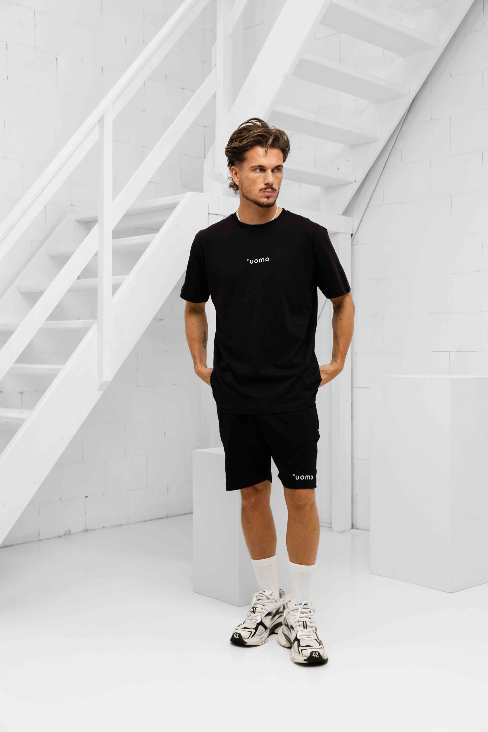 24 Uomo Basic Zomerset Heren Zwart - Maat L - Kleur: Zwart | Soccerfanshop