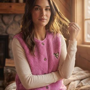 Only Onlbaby Life Teddy Vest Pnt Cs Gilets 4954842 Wild Orchid Leo Heart Batch